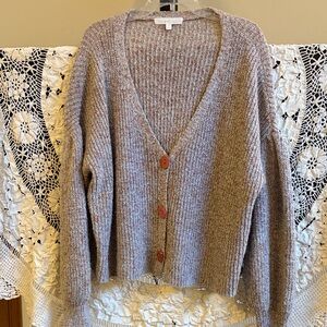 Adyson Parker Cozy V-Neck Button-Up Sweater Size XL
